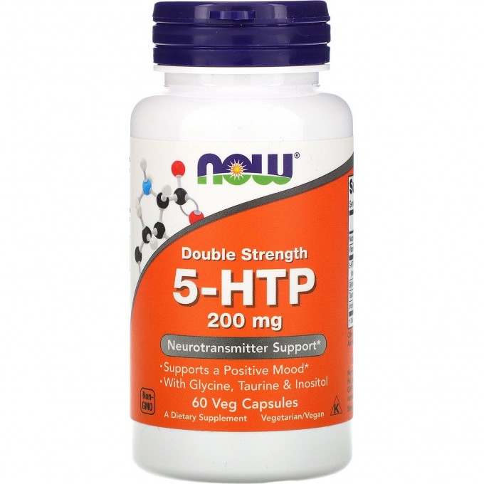 Аминокислота NOW FOODS 5-HTP, 200 мг - 60 капсул NS12278