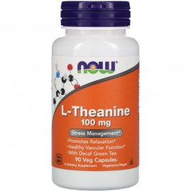 Аминокислота NOW FOODS L-THEANINE, 100 мг, 90 капсул Аминокислота NOW FOODS L-THEANINE, 100 мг, 90 капсул