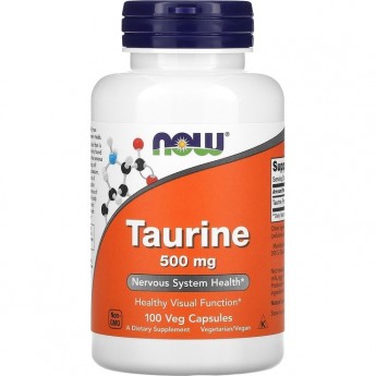 Аминокислота NOW Taurine, 500 мг - 100 капсул Аминокислота NOW Taurine, 500 мг - 100 капсул
