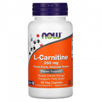 L-Карнитин NOW FOODS L-CARNITINE 250 mg 60 капсул L-Карнитин NOW FOODS L-CARNITINE 250 mg 60 капсул