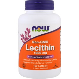 Подсолнечный лецитин NOW FOODS LECITHIN 1200 мг - 100 желатиновых капсул