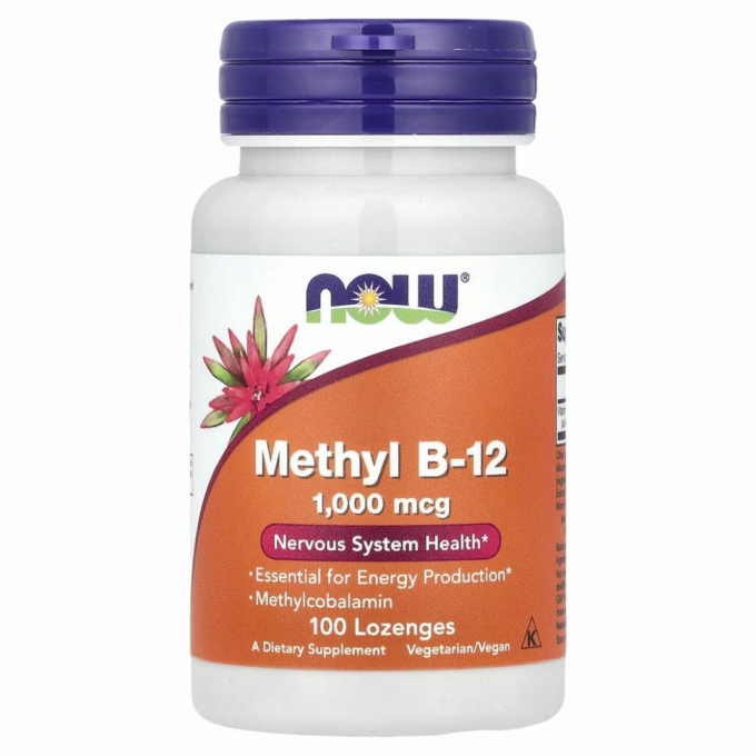 Витамин NOW FOODS METHYL B-12 10000 mcg 60 пастилок NS29600