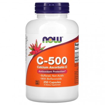 Витамин NOW FOODS С-500 CALCIUM ASCORBATE-C 250 вегкапсул Витамин NOW FOODS С-500 CALCIUM ASCORBATE-C 250 вегкапсул